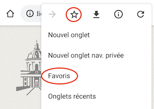 Ajouter un favori vers le site du Dictionnaire sur mobile Ajouter un favori vers le site du Dictionnaire sur mobile