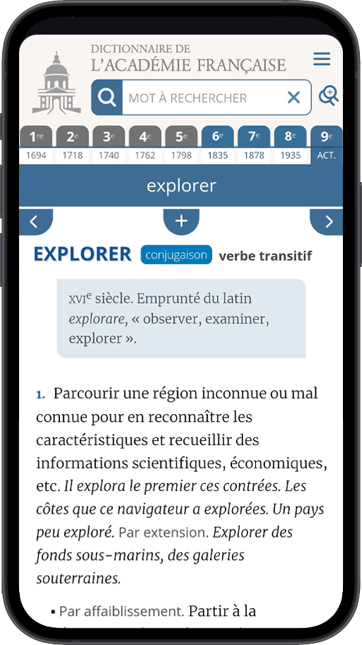 Le Dictionnaire sur téléphone mobile Le Dictionnaire sur téléphone mobile
