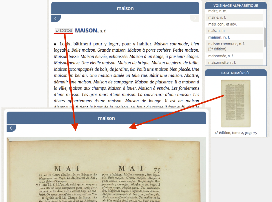 Accès aux pages numérisées Accès aux pages numérisées