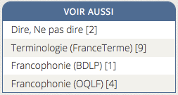 Les liens Voir aussi en colonne de droite