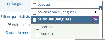 La recherche par langues